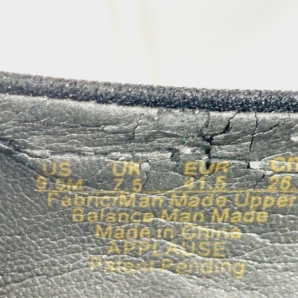 NATURALIZER N5 Comfort "Applause" Black Patent Cap Toe Glitter Sides Flats E557 - Picture 13 of 14